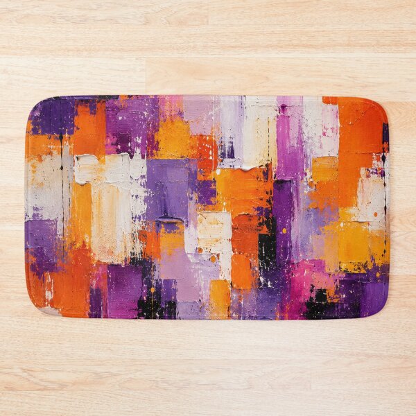 Item preview, Violet Fusion Matter – Textured Abstract Impasto Art designed and sold by Ingorgia Studio.