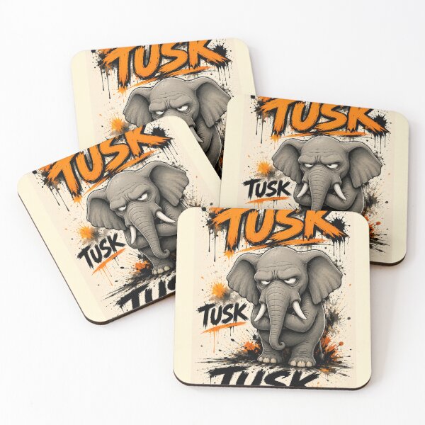 Item preview, Tusk Bold Elephant Cartoon designed and sold by BagFactoryUK.