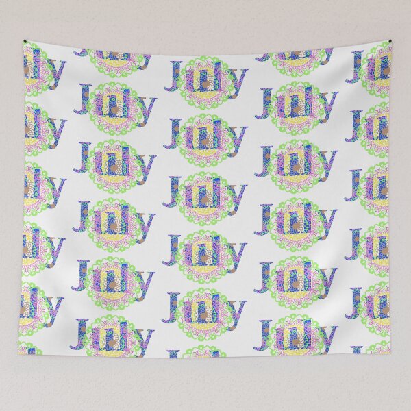 Item preview, July Mandala Lettering Colorful Floral designed and sold by MigWhimsy.