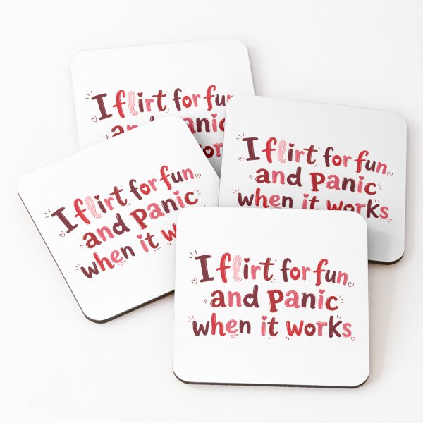 Item preview, I Flirt For Fun And Panic When It Works Relatable Dating Humor designed and sold by RetroMini2026.
