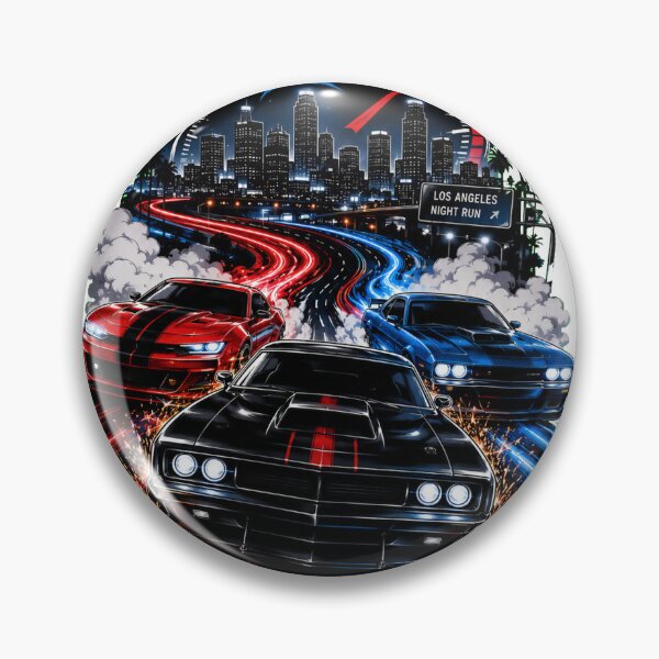 Item preview, Full Throttle Crew Los Angeles Night Run designed and sold by CarrotBadminton.