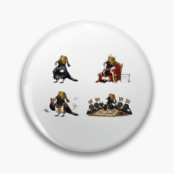 Item preview, Power Play Noble Chorangi Magpie Sticker Set | Funny Korean Folk Satire  Main Tag designed and sold by K-Tradition.