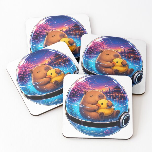 Item preview, capybara with duck designed and sold by ArtyStocks.