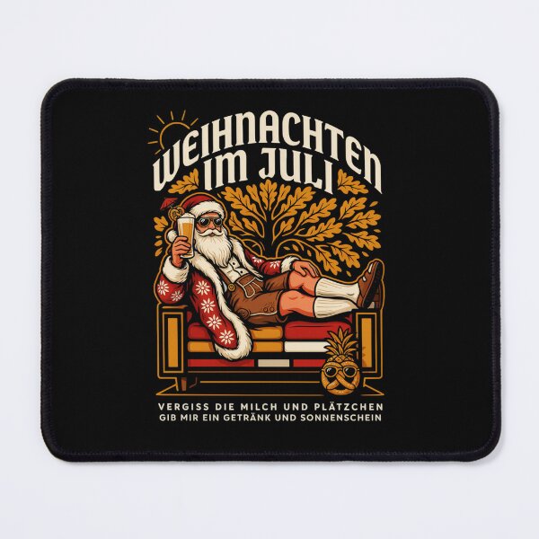Item preview, Weihnachten Im Juli – German Santa Christmas in July Funny Beer Lederhosen Beach Shirt V1 designed and sold by DarylWelsh2024.