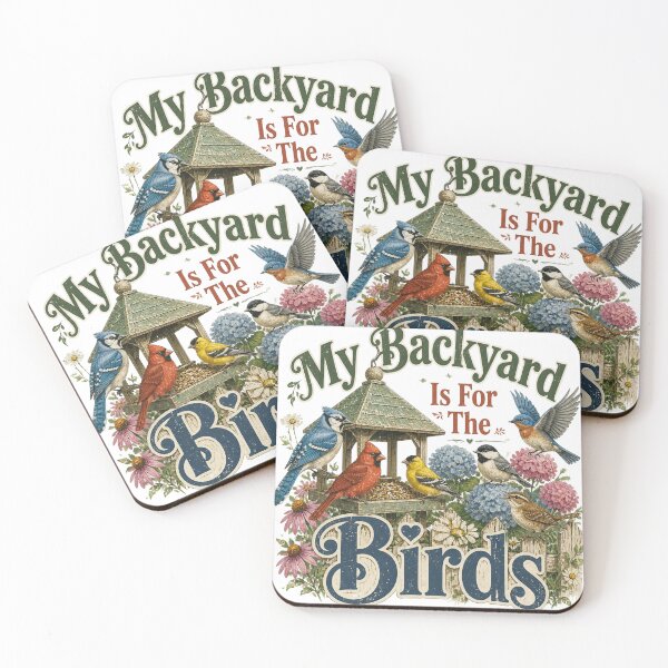 Item preview, My Backyard Is For The Birds – Vintage Backyard Birdwatching Design designed and sold by MJ-by-Dharan.