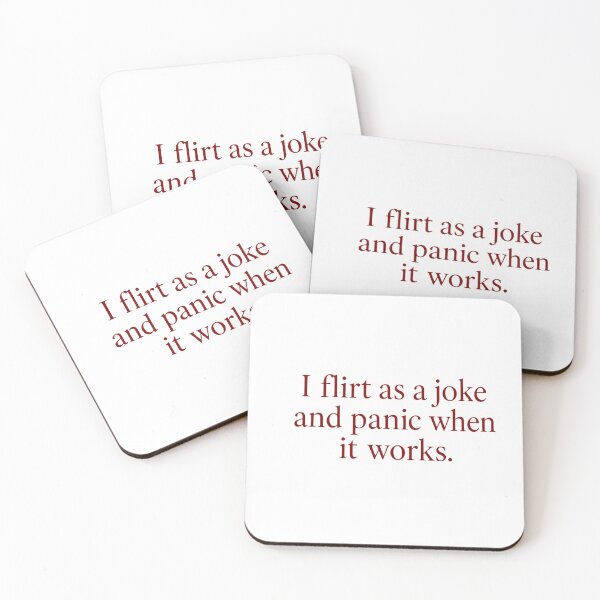 Item preview, I Flirt As A Joke And Panic When It Works Funny Dating Introvert Humor designed and sold by HumansStuck12.