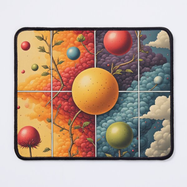 Item preview, A surreal garden full of colorful, mushroom-like worlds. designed and sold by Mianku | Für das Leben.