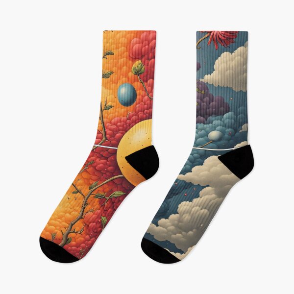 Item preview, A surreal garden full of colorful, mushroom-like worlds. designed and sold by Mianku | Für das Leben.