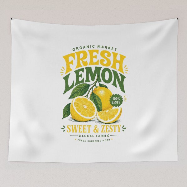 Item preview, Fresh Lemon Vintage Farmers Market designed and sold by olosra.