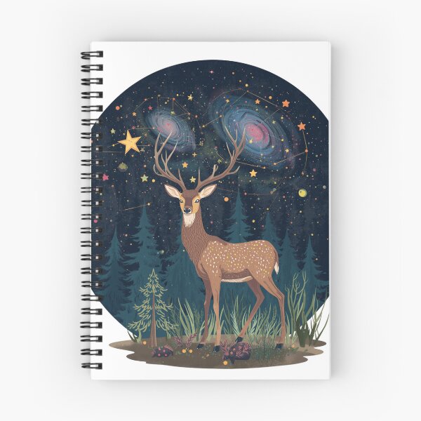 Item preview, The Deer with Galaxies in Its Antlers designed and sold by catcurio.