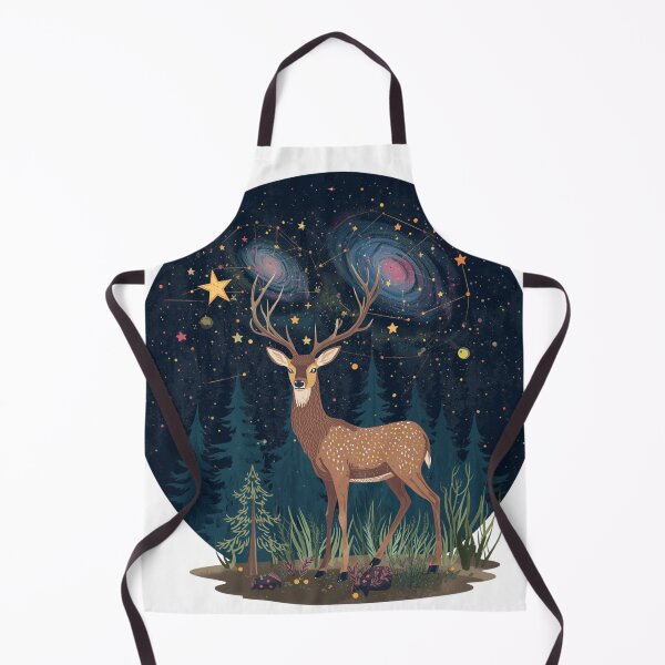 Item preview, The Deer with Galaxies in Its Antlers designed and sold by catcurio.
