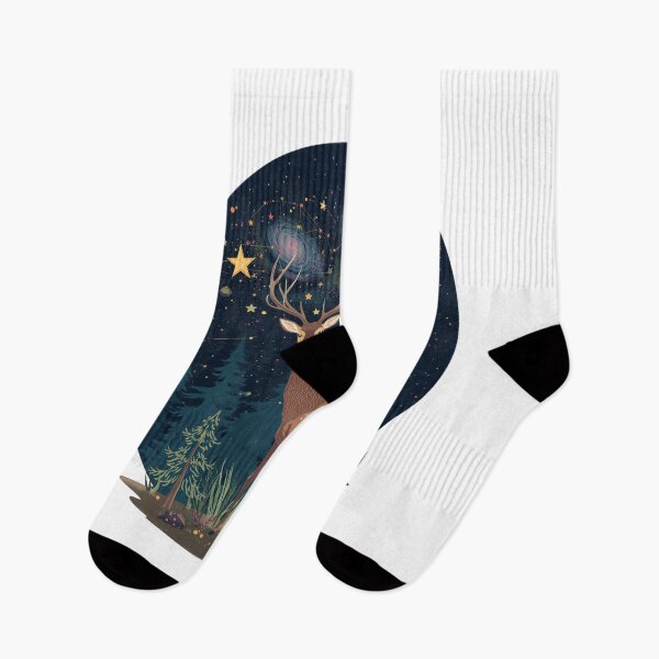 Item preview, The Deer with Galaxies in Its Antlers designed and sold by catcurio.