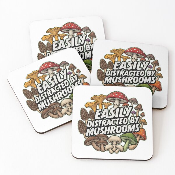 Item preview, Easily Distracted By Mushrooms Funny Art designed and sold by TshirtsOnline-.