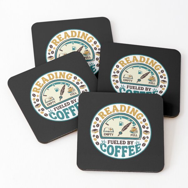 Item preview, Fueled by Coffee Reading Meter Sticker designed and sold by Sketchlegacy.