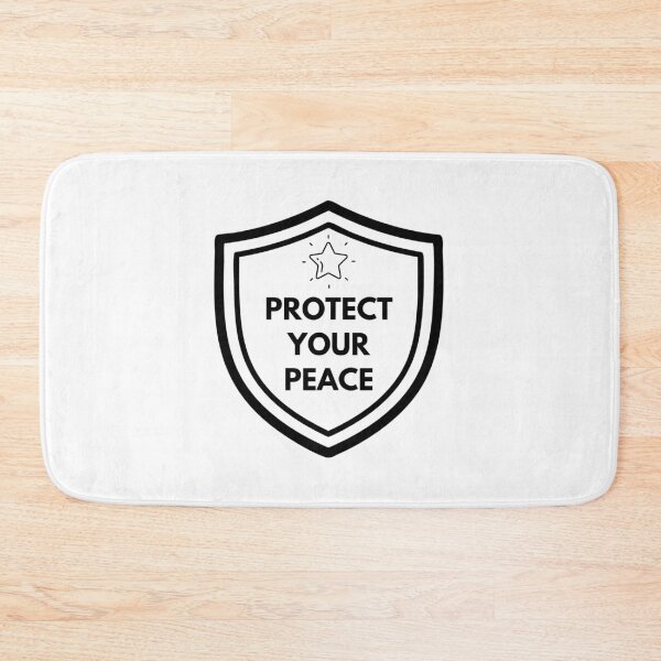 Item preview, Protect Your Peace Aesthetic Shield Icon Minimalist Typography designed and sold by Akkhay.