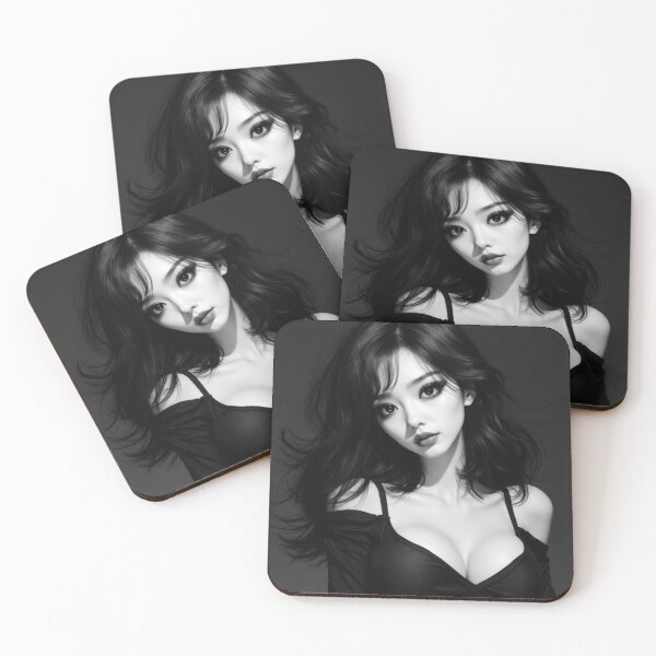 Item preview, Yukio Noir | Black & White Beautiful Girl Portrait designed and sold by KasaHunterHarem.