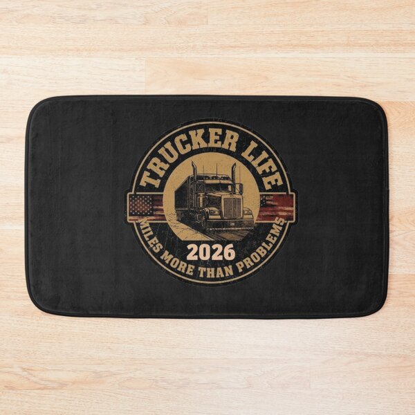 Item preview,  Truck Driver 2026 - Trucker Life Miles More Than Problems Sticker designed and sold by Arties4Bread⭐⭐⭐⭐⭐.