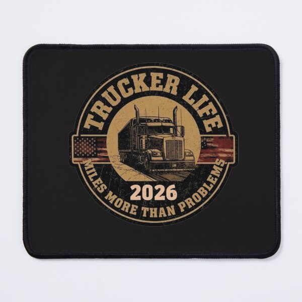 Item preview,  Truck Driver 2026 - Trucker Life Miles More Than Problems Sticker designed and sold by Arties4Bread⭐⭐⭐⭐⭐.