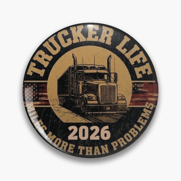 Item preview,  Truck Driver 2026 - Trucker Life Miles More Than Problems Sticker designed and sold by Arties4Bread⭐⭐⭐⭐⭐.
