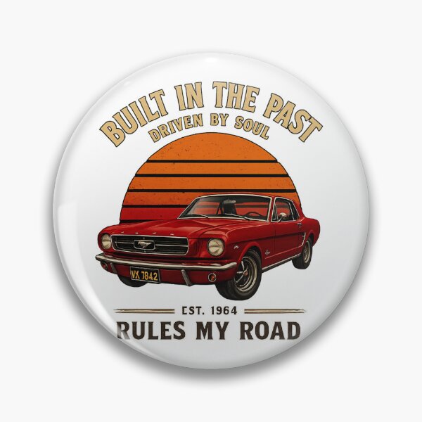 Item preview, Red Muscle Car Retro Sunset Design | Classic Car Lover Gift | Built In The Past Driven By Soul designed and sold by Akseries.