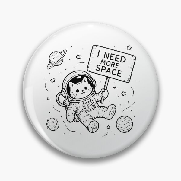 Item preview, I Need More Space Funny Cat Astronaut designed and sold by HandicraftArt.