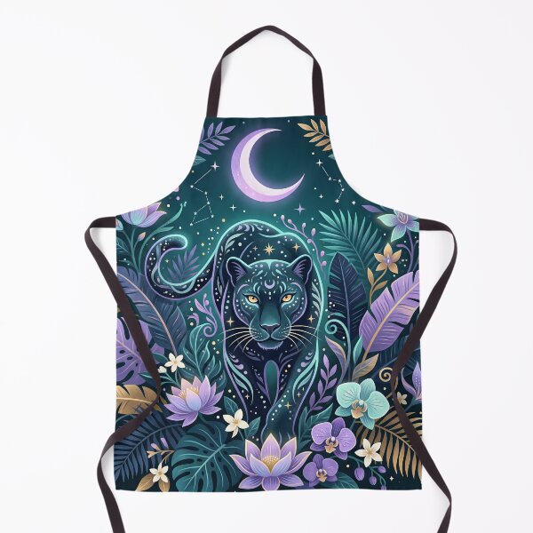 Item preview,  Panther Among Moonlit Flowers designed and sold by ASTRAL ART LAB.