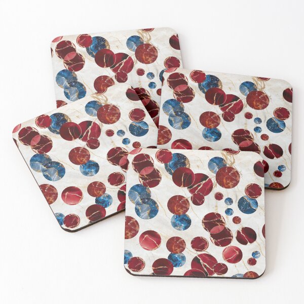 Item preview, Burgundy & Navy Marble Dot Pattern designed and sold by imaniko.
