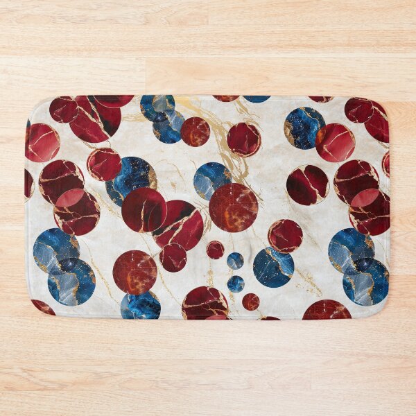 Item preview, Burgundy & Navy Marble Dot Pattern designed and sold by imaniko.