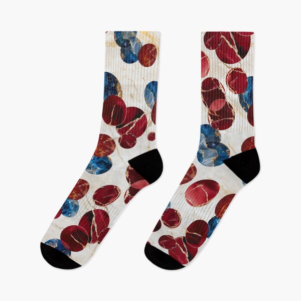 Item preview, Burgundy & Navy Marble Dot Pattern designed and sold by imaniko.