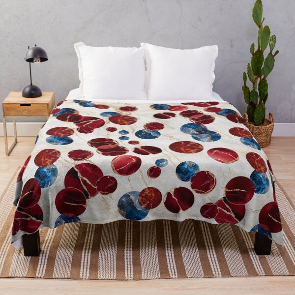 Item preview, Burgundy & Navy Marble Dot Pattern designed and sold by imaniko.