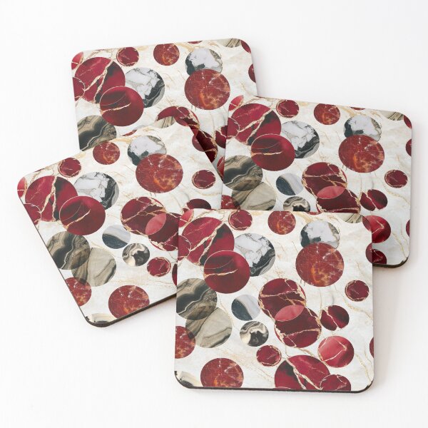 Item preview, Burgundy Marble Polka Dot Pattern designed and sold by imaniko.