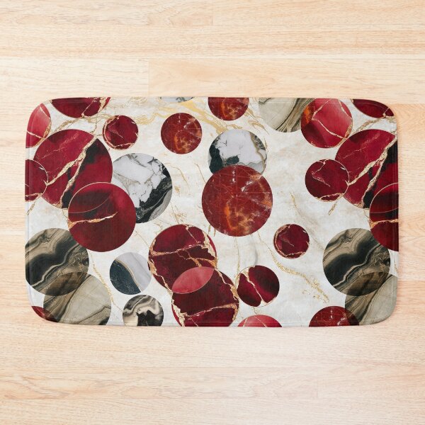 Item preview, Burgundy Marble Polka Dot Pattern designed and sold by imaniko.