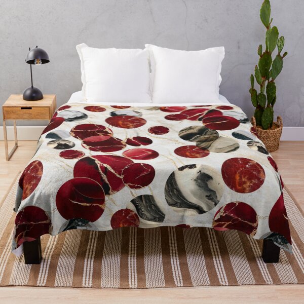 Item preview, Burgundy Marble Polka Dot Pattern designed and sold by imaniko.
