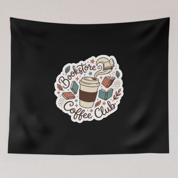 Item preview, Bookstore Coffee Club Book Lover Sticker  designed and sold by Sketchlegacy.