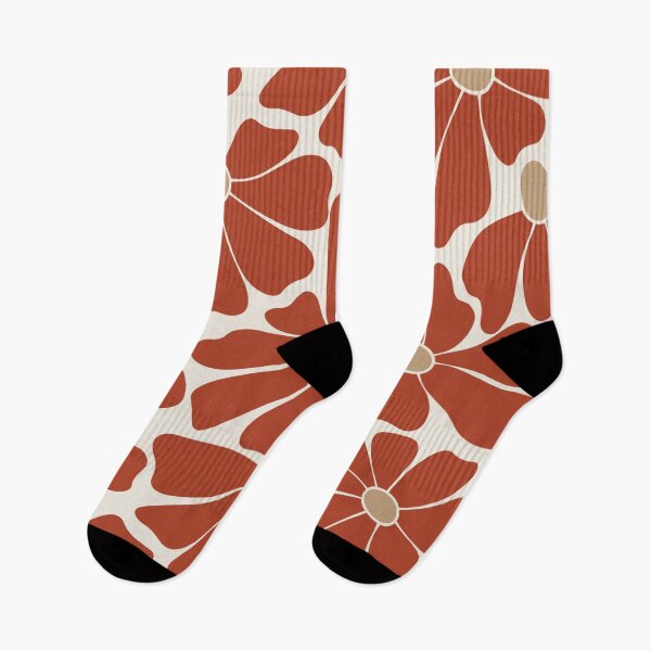 Item preview, Terracotta Retro Floral Pattern designed and sold by imaniko.