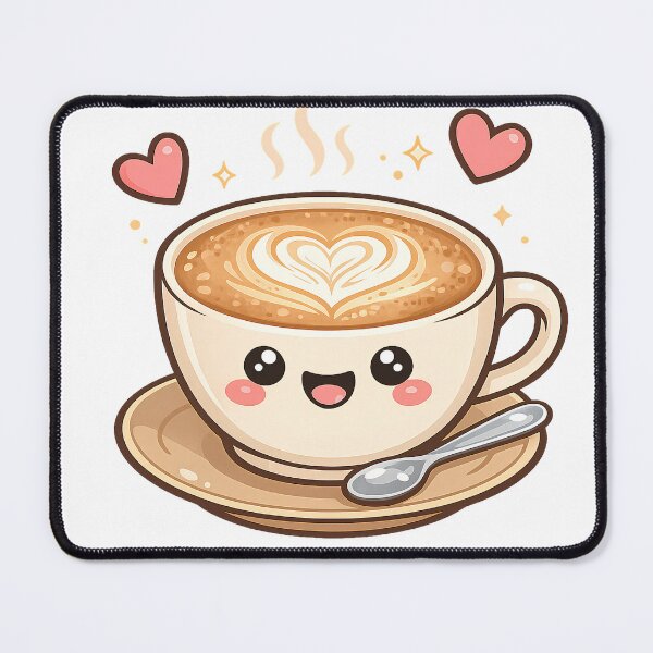 Item preview, Cute Smiling Latte Cup Sticker designed and sold by PearlenePearls.
