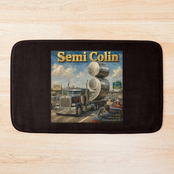 Item preview, Semi Colin Funny Semicolon Truck Cartoon designed and sold by Rick London Gifts.