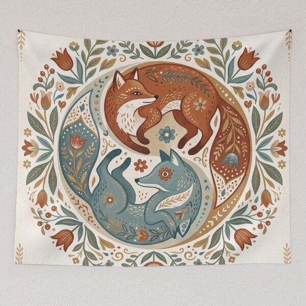 Item preview,  Fox Yin Yang Harmony designed and sold by ASTRAL ART LAB.
