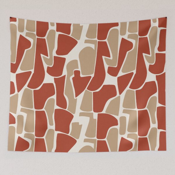Item preview, Terracotta Beige Abstract Pattern designed and sold by imaniko.