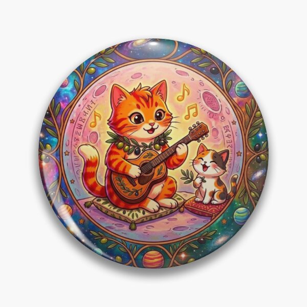 Item preview, Whimsical Galaxy Cats Olive Tree Aesthetic Celestial Decor designed and sold by Fatomfatom.