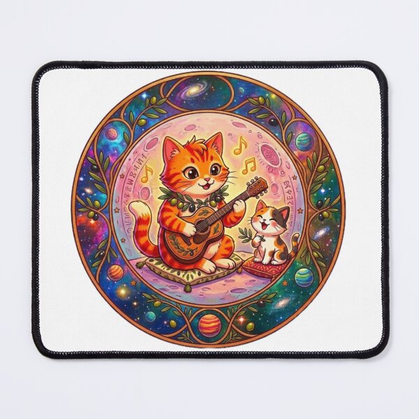 Item preview, Whimsical Galaxy Cats Olive Tree Aesthetic Celestial Decor designed and sold by Fatomfatom.
