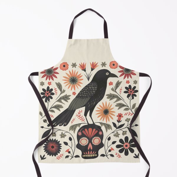 Item preview, Scandinavian Folk Art, Raven Standing On a Skull designed and sold by xiao xuans.