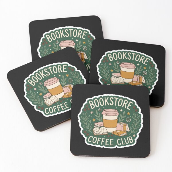 Item preview, Cozy Bookstore Coffee Club Sticker designed and sold by Sketchlegacy.