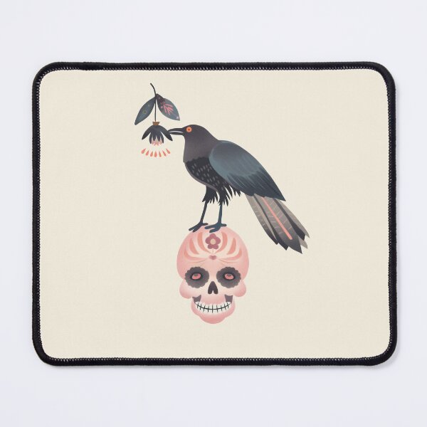 Item preview, Scandinavian Folk Art, Raven Standing On a Skull designed and sold by xiao xuans.