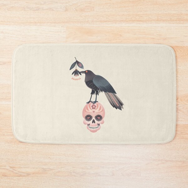 Item preview, Scandinavian Folk Art, Raven Standing On a Skull designed and sold by xiao xuans.