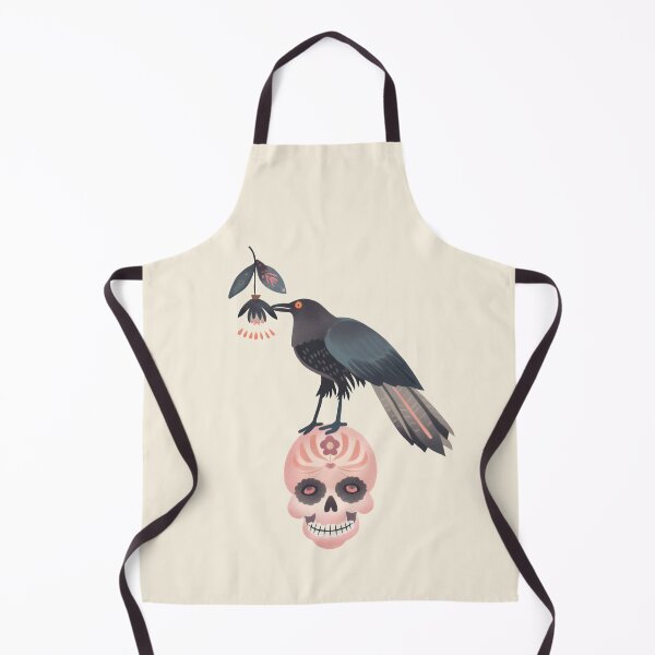 Item preview, Scandinavian Folk Art, Raven Standing On a Skull designed and sold by xiao xuans.