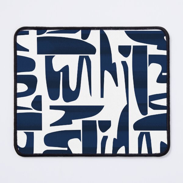 Item preview, Navy Organic Shapes Pattern designed and sold by imaniko.