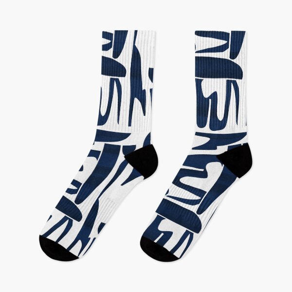 Item preview, Navy Organic Shapes Pattern designed and sold by imaniko.
