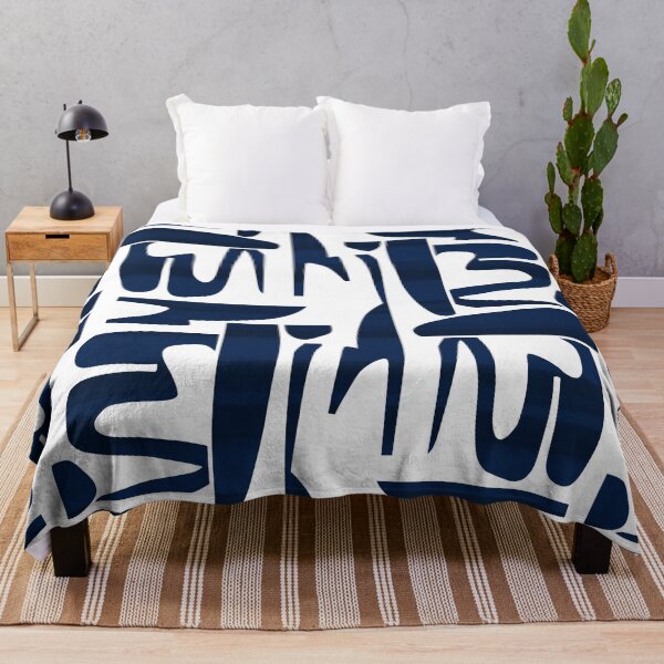 Item preview, Navy Organic Shapes Pattern designed and sold by imaniko.