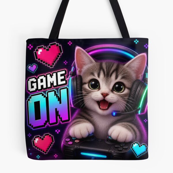 Item preview, Game On Kitty Gaming Sticker designed and sold by Stylestickers55.